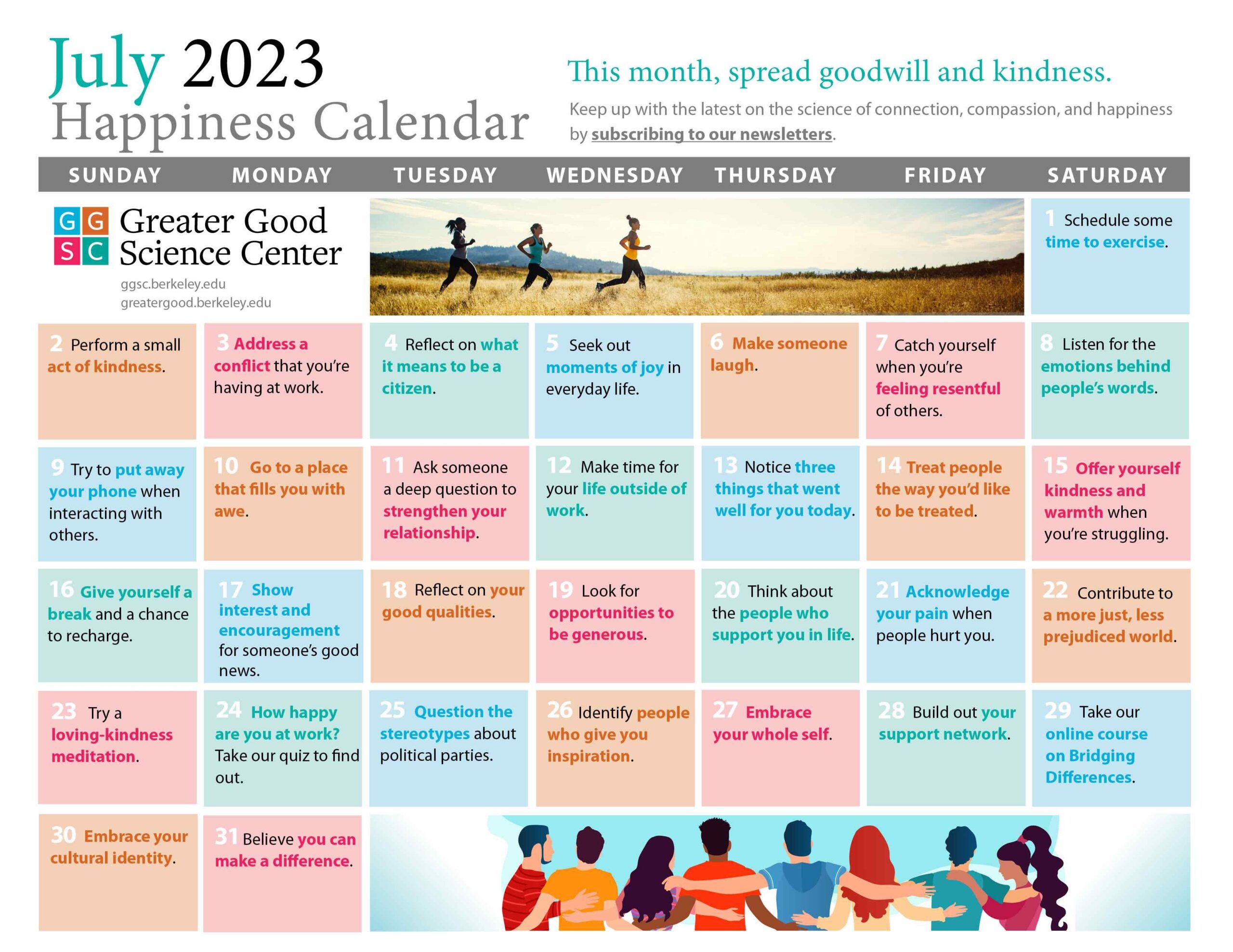 Greater Good Science Center Calendar brought to you from the Midland Area Wellbeing Coalition in Midland, MI.